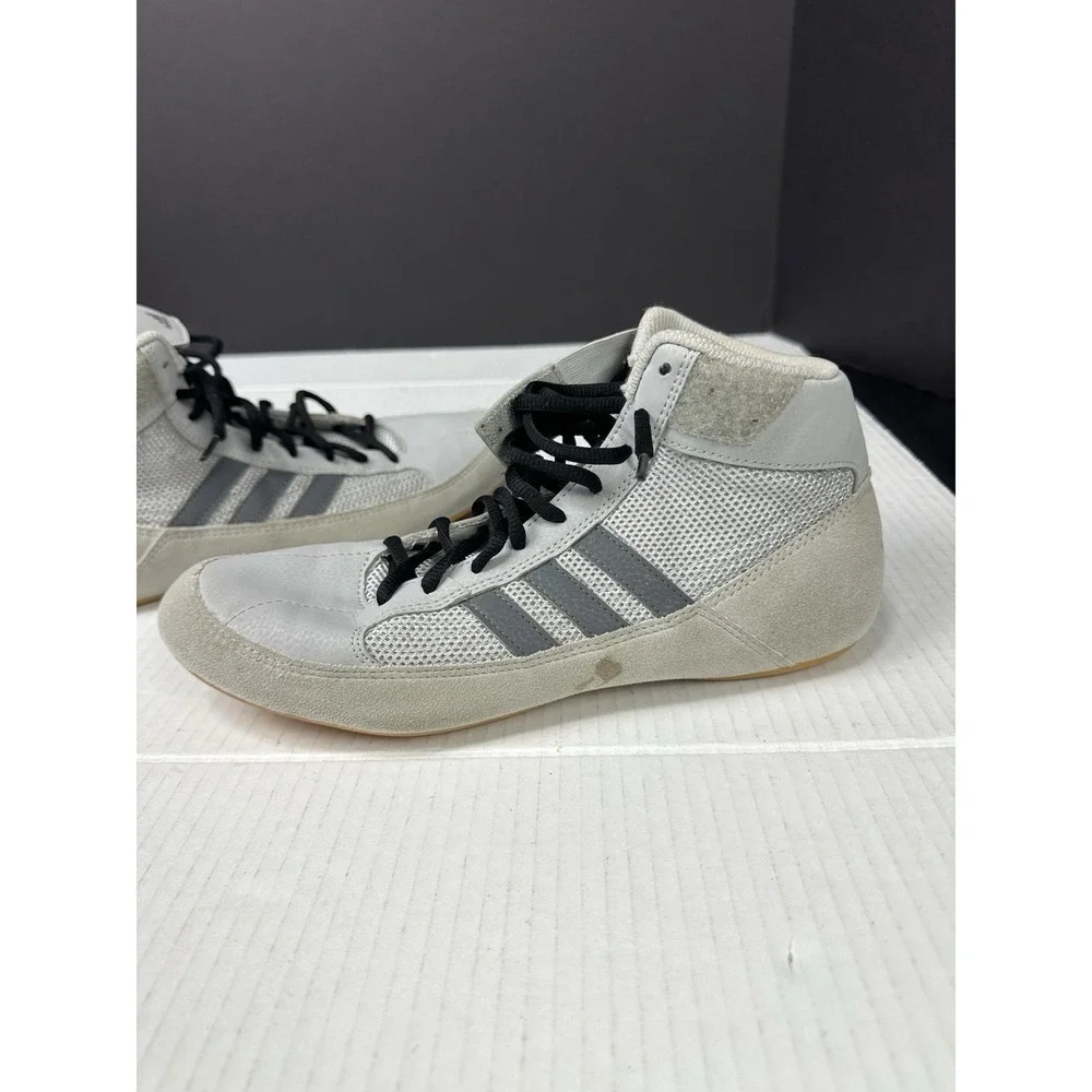 Adidas HVC 2 Wrestling Shoes Mens 8 AC7502 Gum Sole Silver Sneakers